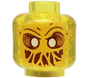 LEGO Transparentes Gelb Scrimper Minifigure Kopf (Einbau-Vollbolzen) (3626 / 66679)