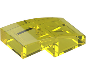LEGO Transparent Yellow Slope 1 x 2 Curved (11477)