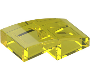 LEGO Transparent Yellow Slope 1 x 2 Curved (3593 / 11477)