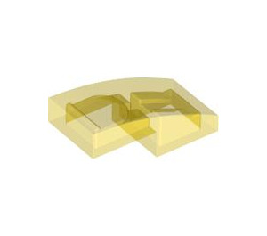LEGO Transparent Yellow Slope 1 x 2 Curved (3593 / 11477)