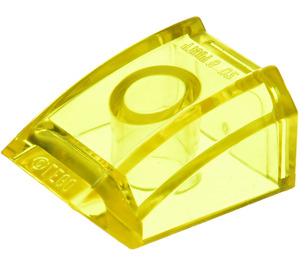 LEGO Transparent Yellow Slope 1 x 2 x 2 Curved (30602 / 47904)