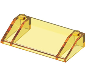 LEGO Transparent Yellow Slope 3 x 6 (25°) with Inner Walls (3939 / 6208)