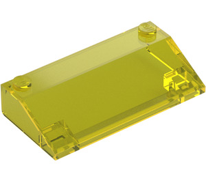 LEGO Transparent Yellow Slope 3 x 6 (25°) without Inner Walls (35283 / 58181)