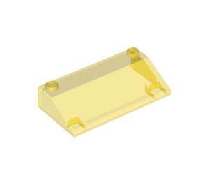 LEGO Transparant Geel Helling 3 x 6 (25°) zonder binnenmuren (35283 / 58181)