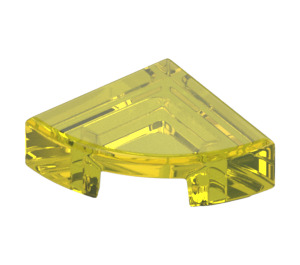 LEGO Amarillo transparente Plana 1 x 1 Cuarto Círculo (25269 / 84411)