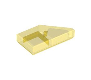 LEGO Transparant Geel Tegel 1 x 2 45° Angled Cut Links (5091)