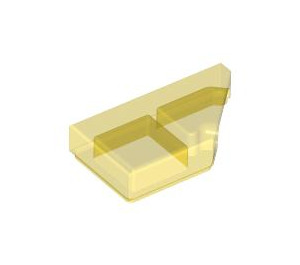 LEGO Transparentes Gelb Fliese 1 x 2 45° Angled Cut Recht (5092)