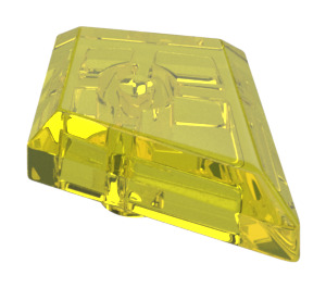 LEGO Transparentes Gelb Fliese 1 x 2 Diamant (35649)