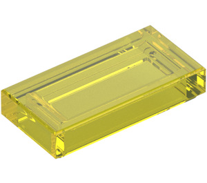 LEGO Amarillo transparente Plana 1 x 2 con ranura (3069 / 30070)