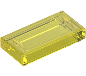 LEGO Jaune Transparent Tuile 1 x 2 avec rainure (3069 / 30070)