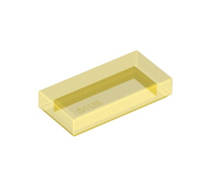 LEGO Transparent Yellow Tile 1 x 2 with Groove (3069 / 30070)