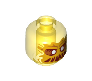 LEGO Transparent Yellow Waylon Minifigure Head (Recessed Solid Stud) (3626 / 66658)