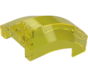 LEGO Transparent Yellow Windscreen 10 x 6 x 4 Curved (18729 / 43376)