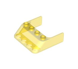 LEGO Transparent Yellow Windscreen 4 x 4 x 1 (6238)