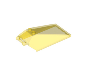 LEGO Transparentes Gelb Windschutzscheibe 4 x 8 x 2 mit Griff (21849 / 35328)