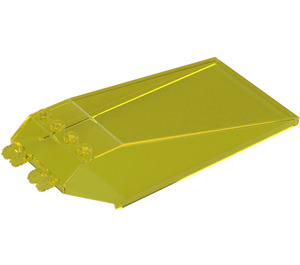 LEGO Transparent Yellow Windscreen 6 x 12 x 2 with Hinge (13252 / 51477)