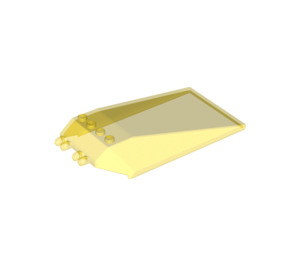 LEGO Transparent Yellow Windscreen 6 x 12 x 2 with Hinge (13252 / 51477)