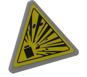 LEGO Triangular Sign with Explosive Sticker with Split Clip (30259)