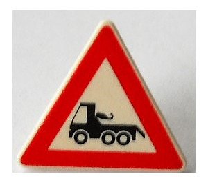 LEGO Triangulaire Sign avec Truck avec clip fendu (30259)