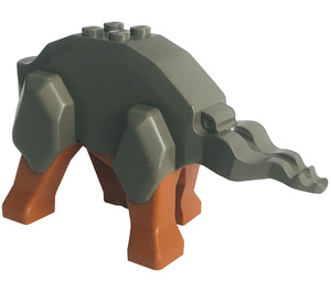 LEGO Triceratops Lichaam met Dark Oranje Poten