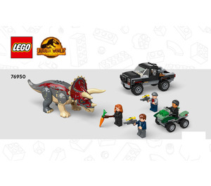 LEGO Triceratops Pickup Truck Ambush Set 76950 Instructions
