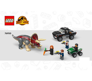 LEGO Triceratops Pickup Truck Ambush 76950 Instrucciones