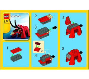LEGO Triceratops 7604 Instructions