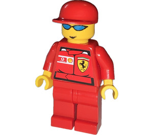 LEGO Truck Bestuurder Ferrari Team met Torso Sticker Minifiguur