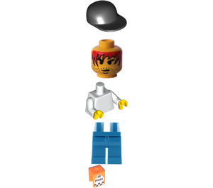 LEGO "TV Press", Black Cap Minifigure