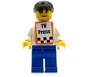 LEGO "TV Press", Czarny Czapka Minifigurka