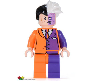 LEGO Two-Face avec Orange et Violet Costume Minifigurine