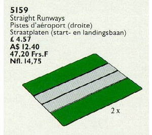 LEGO Twee Rechtdoor Airport Runways 5159