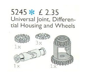 LEGO Universal Joint, Differential Housing and Gear Wheels Set 5245