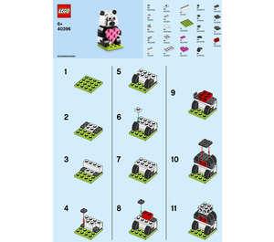 LEGO Valentine Panda 40396 Instructions
