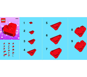 LEGO Valentine's Day Heart Box 40051 Byggeinstruksjoner