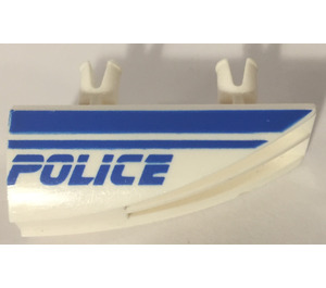 LEGO Vehicle Side Flaring Intake 1 x 4 with Police Blue Line Pattern Right (30647)