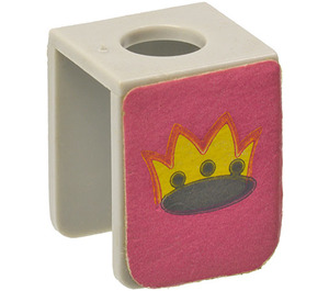 LEGO Vest with Yellow Crown on Pink Sticker (3840)