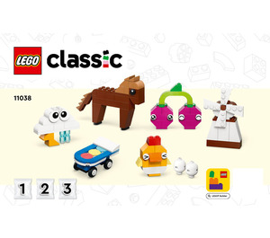 LEGO Vibrant Creative Brick Box Set 11038 Instructions