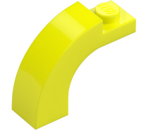 LEGO Kraftig gul Hvælving 1 x 3 x 2 med Buet Top (6005 / 92903)