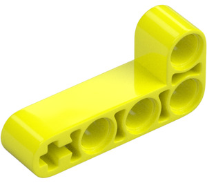 LEGO Leuchtendes Gelb Balken 2 x 4 Gebogen 90 Grad, 2 und 4 Löcher (32140 / 42137)