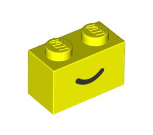 LEGO Vibrant Yellow Brick 1 x 2 with Smile with Bottom Tube (102574 / 102701)