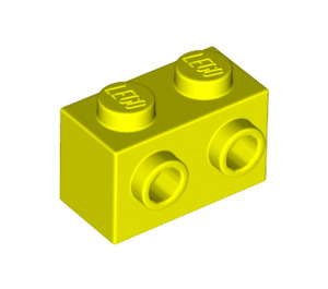 LEGO Leuchtendes Gelb Backstein 1 x 2 mit Bolzen auf Eins Seite (11211)