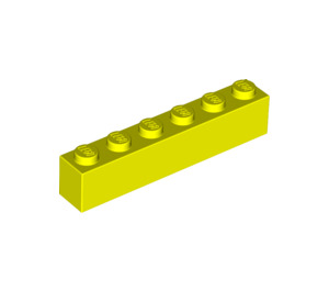 LEGO Levendig geel Steen 1 x 6 (3009)