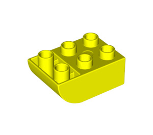 LEGO Jaune vif Duplo Brique 2 x 3 avec Inversé Pente Curve (98252)