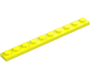 LEGO Leuchtendes Gelb Platte 1 x 10 (4477)