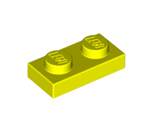 LEGO Jaune vif assiette 1 x 2 (3023 / 28653)