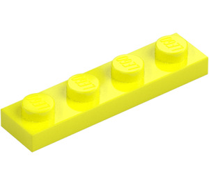 LEGO Levendig geel Plaat 1 x 4 (3710)