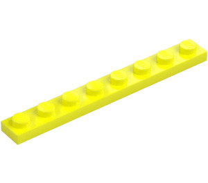 LEGO Levende gul Plate 1 x 8 (3460)