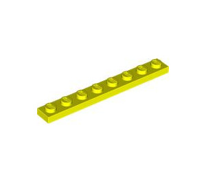LEGO Jaune vif assiette 1 x 8 (3460)