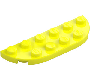 LEGO Leuchtendes Gelb Platte 2 x 6 mit Abgerundete Ecken (18980)